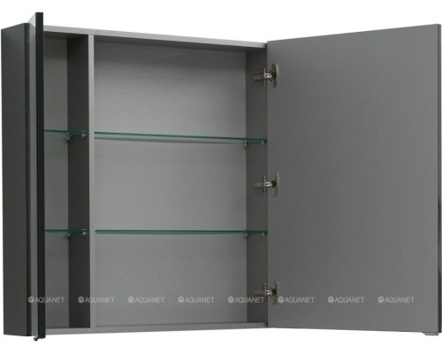 Зеркальный шкаф Aquanet Алвита 100 серый антрацит