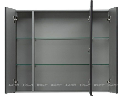 Зеркальный шкаф Aquanet Алвита 100 серый антрацит
