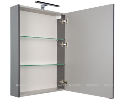 Зеркальный шкаф Aquanet Алвита 60 серый антрацит