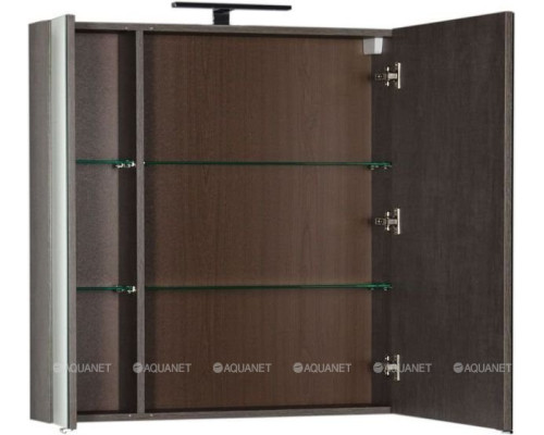 Зеркальный шкаф Aquanet Эвора 80 дуб антик