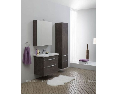 Зеркальный шкаф Aquanet Эвора 80 дуб антик