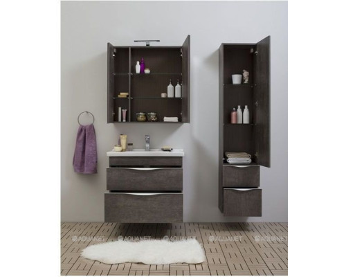 Зеркальный шкаф Aquanet Эвора 80 дуб антик