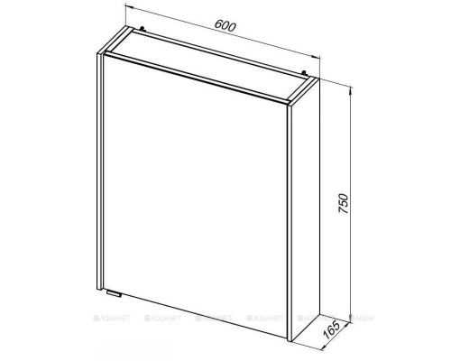 Зеркальный шкаф Aquanet Латина 60 белый