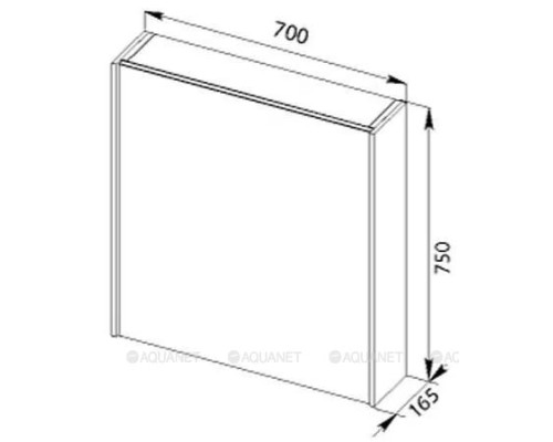 Зеркальный шкаф Aquanet Латина 70 белый