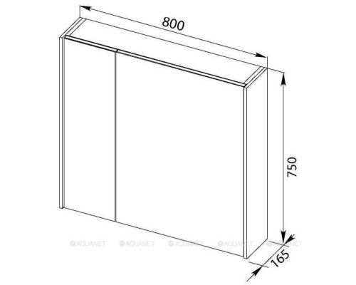 Зеркальный шкаф Aquanet Латина 80 белый