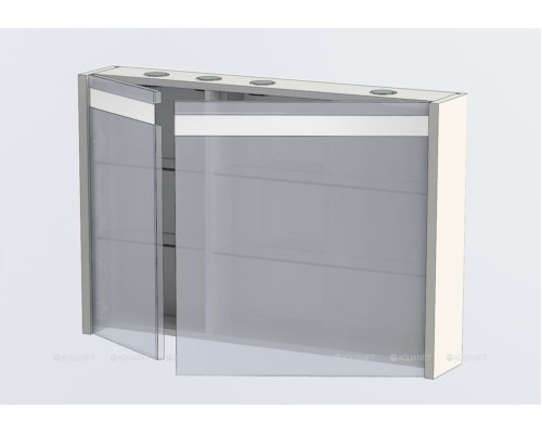 Зеркальный шкаф Aquanet Лайн 90 R белый