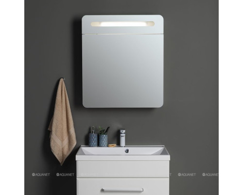 Зеркальный шкаф Aquanet Лукка 70 белый
