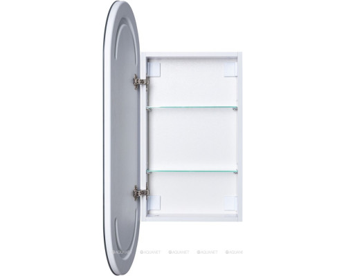 Зеркальный шкаф Aquanet Монте 40 белый, с LED подсветкой