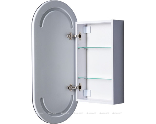 Зеркальный шкаф Aquanet Монте 40 белый, с LED подсветкой