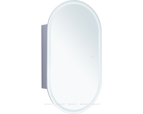 Зеркальный шкаф Aquanet Монте 50 белый, с LED подсветкой
