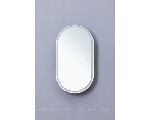 Зеркальный шкаф Aquanet Монте 50 белый, с LED подсветкой