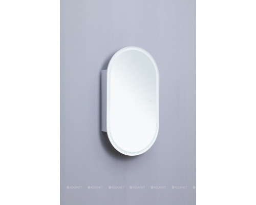 Зеркальный шкаф Aquanet Монте 50 белый, с LED подсветкой