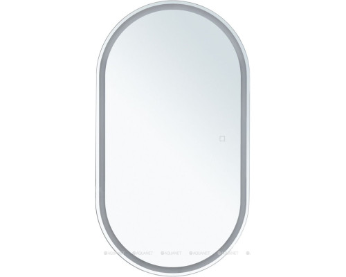 Зеркальный шкаф Aquanet Монте 50 белый, с LED подсветкой