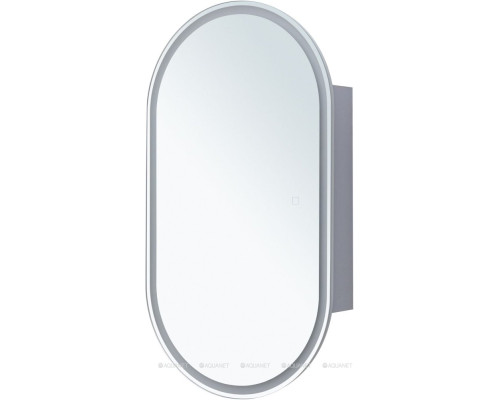 Зеркальный шкаф Aquanet Монте 50 белый, с LED подсветкой
