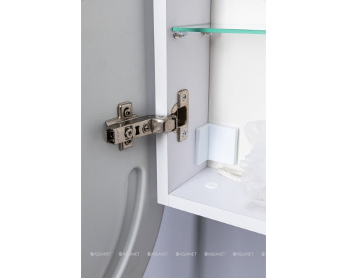 Зеркальный шкаф Aquanet Монте 50 белый, с LED подсветкой