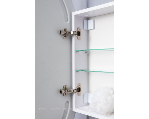 Зеркальный шкаф Aquanet Монте 50 белый, с LED подсветкой