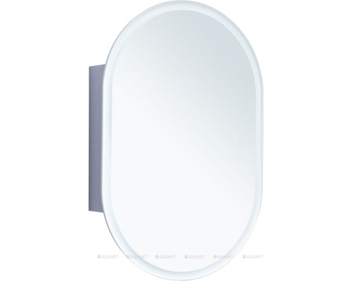 Зеркальный шкаф Aquanet Монте 60 белый, с LED подсветкой
