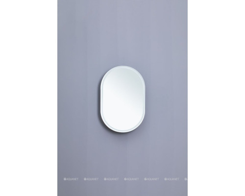 Зеркальный шкаф Aquanet Монте 60 белый, с LED подсветкой