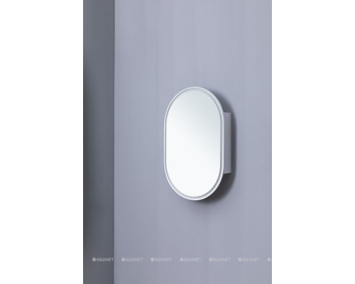 Зеркальный шкаф Aquanet Монте 60 белый, с LED подсветкой