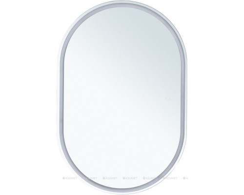 Зеркальный шкаф Aquanet Монте 60 белый, с LED подсветкой
