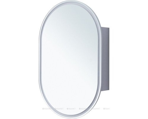 Зеркальный шкаф Aquanet Монте 60 белый, с LED подсветкой