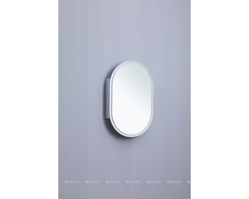 Зеркальный шкаф Aquanet Монте 60 белый, с LED подсветкой