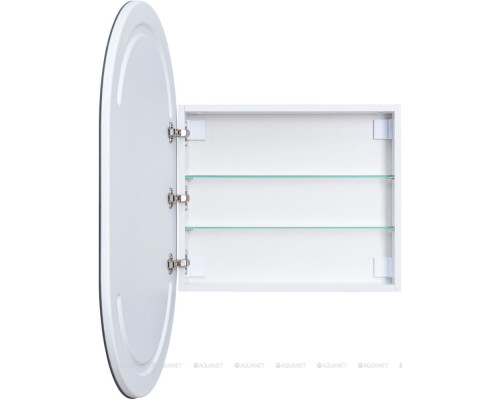 Зеркальный шкаф Aquanet Монте 60 белый, с LED подсветкой