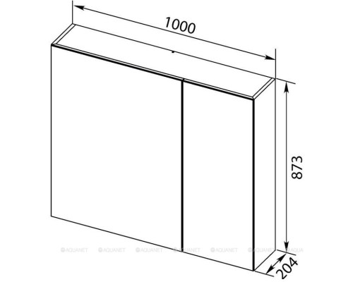 Зеркальный шкаф Aquanet Нью-Йорк 100 орех