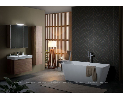 Зеркальный шкаф Aquanet Нью-Йорк 85 орех