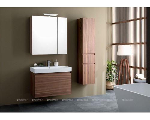 Зеркальный шкаф Aquanet Нью-Йорк 85 орех