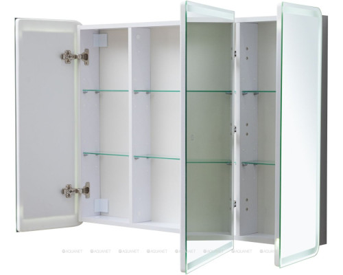 Зеркальный шкаф Aquanet Оптима 110 с LED подсветкой