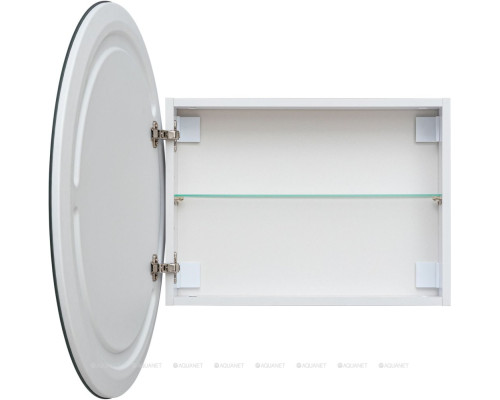 Зеркальный шкаф Aquanet Оптима 70 белый, с LED подсветкой