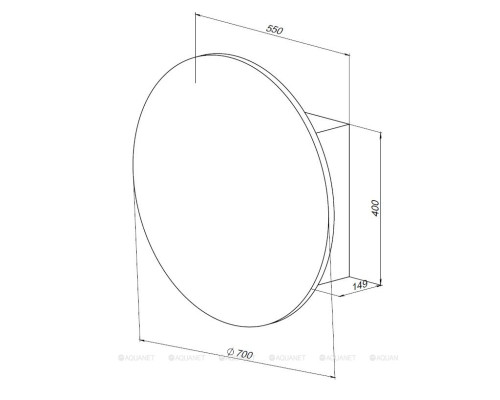 Зеркальный шкаф Aquanet Оптима 70 белый, с LED подсветкой
