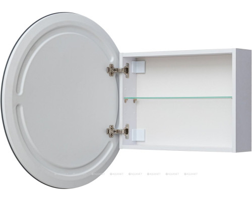 Зеркальный шкаф Aquanet Оптима 80 белый, с LED подсветкой