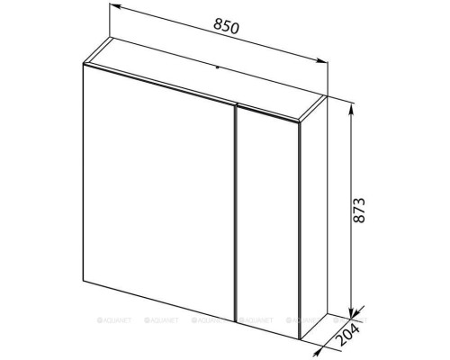 Зеркальный шкаф Aquanet Йорк 85 белый