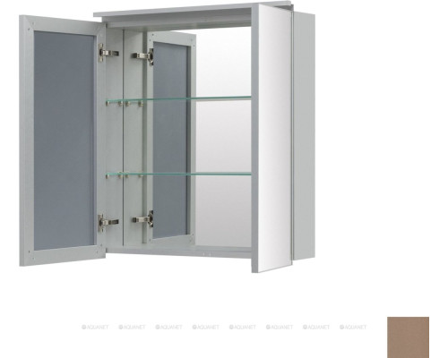 Зеркальный шкаф De Aqua Алюминиум 70 медь