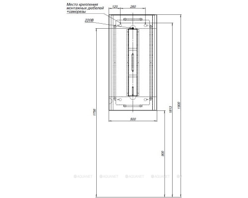 Зеркало Allen Brau Infinity 50 1.21021.BL черный