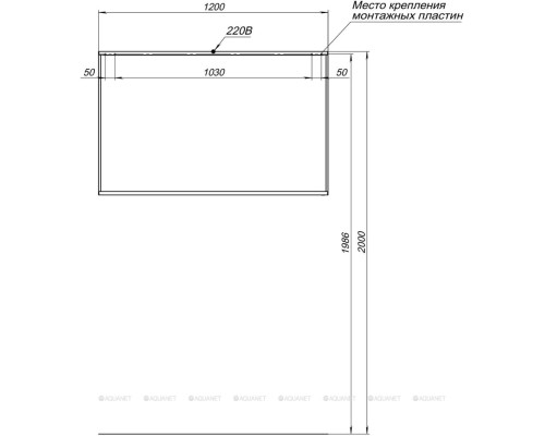 Зеркало Allen Brau Reality 120 1.32021.BB черный браш