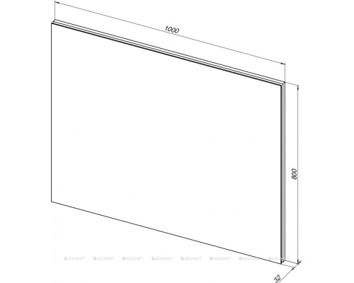 Зеркало Aquanet Гласс 100 белый LED