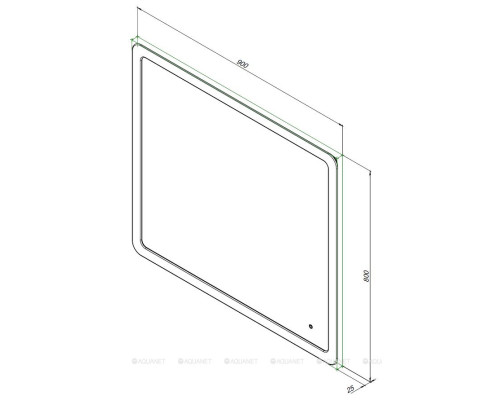 Зеркало Aquanet Ирис 90 с подсветкой LED