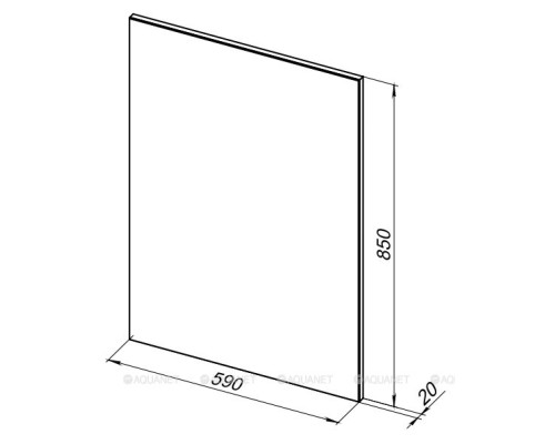 Зеркало Aquanet Lino 60 белый матовый