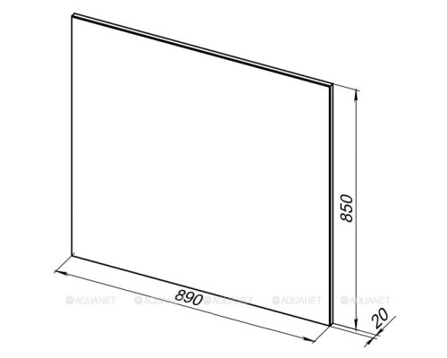 Зеркало Aquanet Lino 90 белый матовый