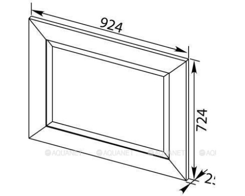 Зеркало Aquanet Мадонна 90 белый
