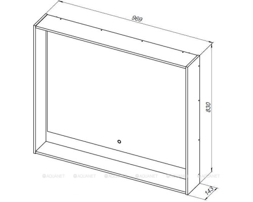 Зеркало Aquanet Милан 100 дуб рошелье