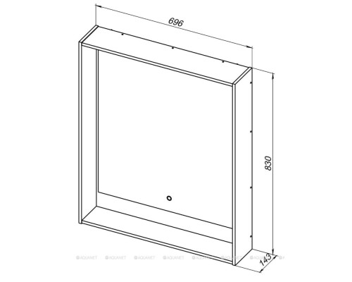 Зеркало Aquanet Милан 70 белый глянец
