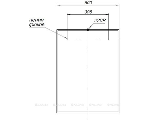 Зеркало Aquanet Nova Lite 60 белый LED