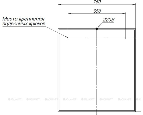 Зеркало Aquanet Nova Lite 75 белый LED