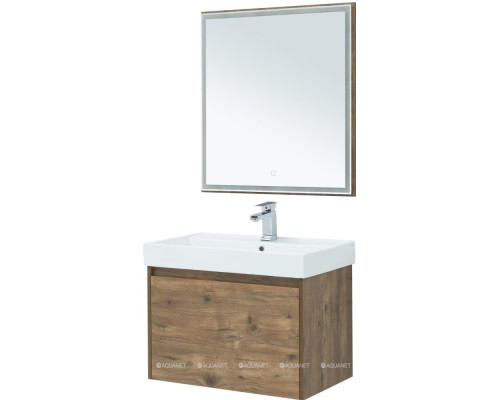 Зеркало Aquanet Nova Lite 75 дуб рустикальный LED