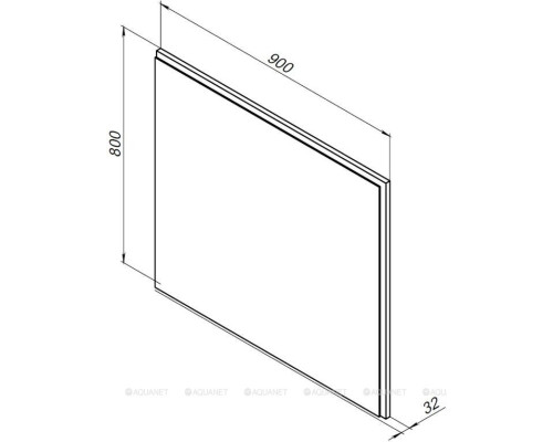 Зеркало Aquanet Nova Lite 90 дуб рошелье LED