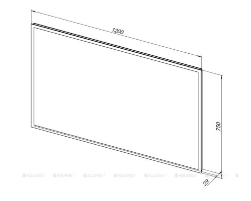 Зеркало Aquanet Оптима 120 с LED подсветкой